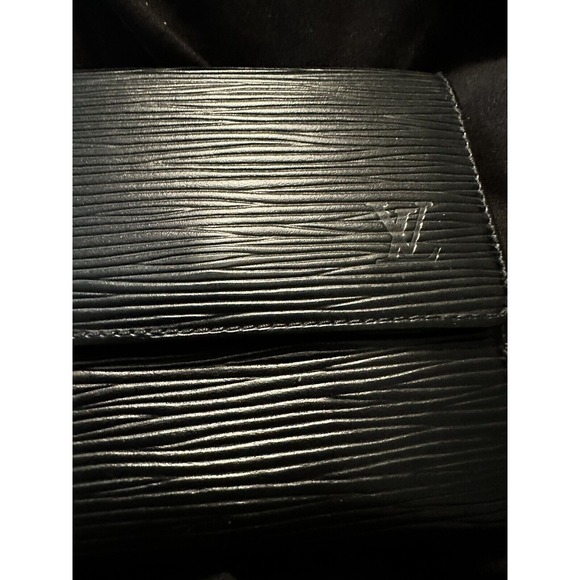 Louis Vuitton Epi Leather Black Bifold Wallet Small‎ Snap Closure - Picture 3 of 8